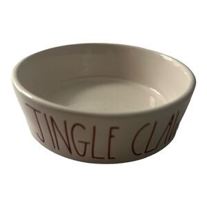 Rae Dunn Jingle Claws Pet Bowl Holiday‎ Dog Cat Dish Christmas Decor